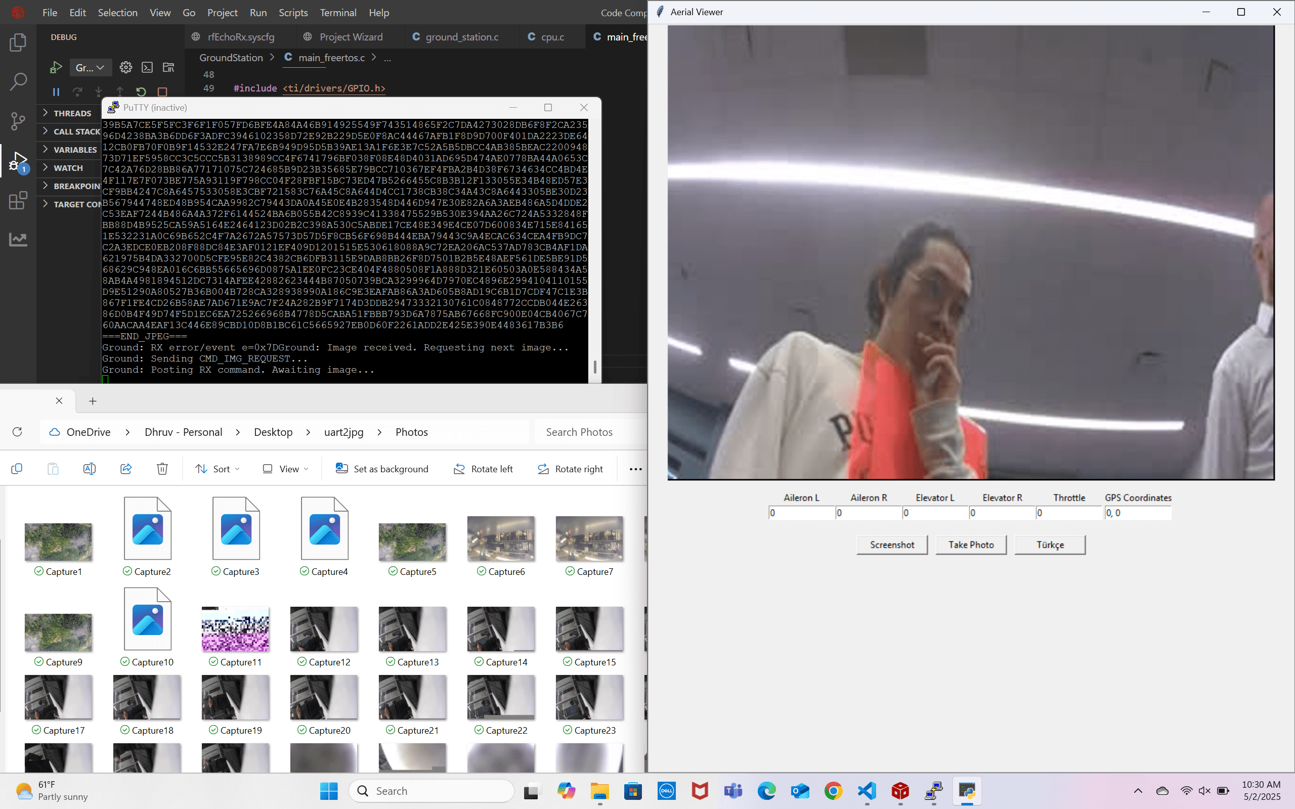 Real-time image transfer UI